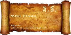 Mezei Blanka névjegykártya