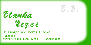 blanka mezei business card